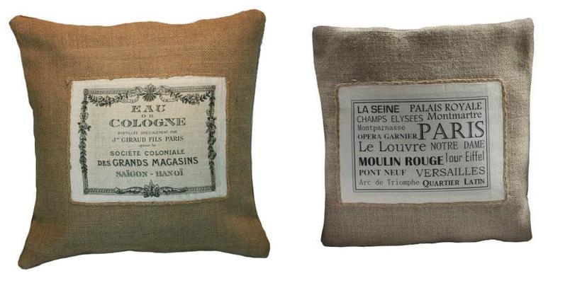 Industrial Chic Linen Cushion Covers by Betsy Jarvis