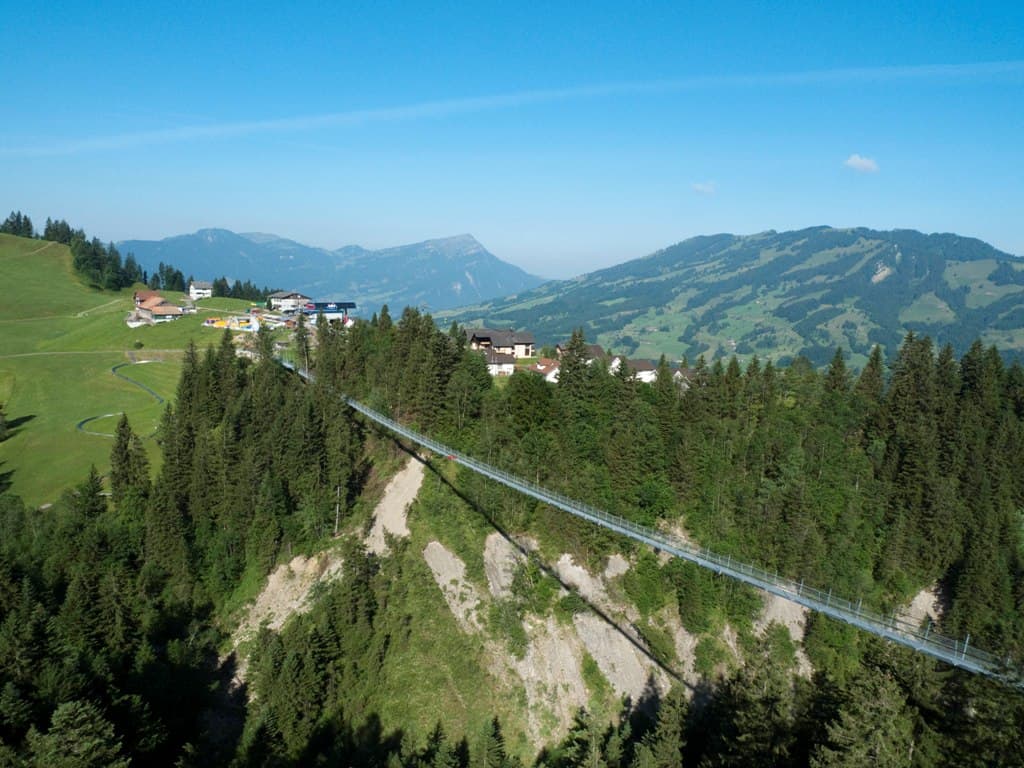 raiffeisen skywalk suspension bridge in Switzerland