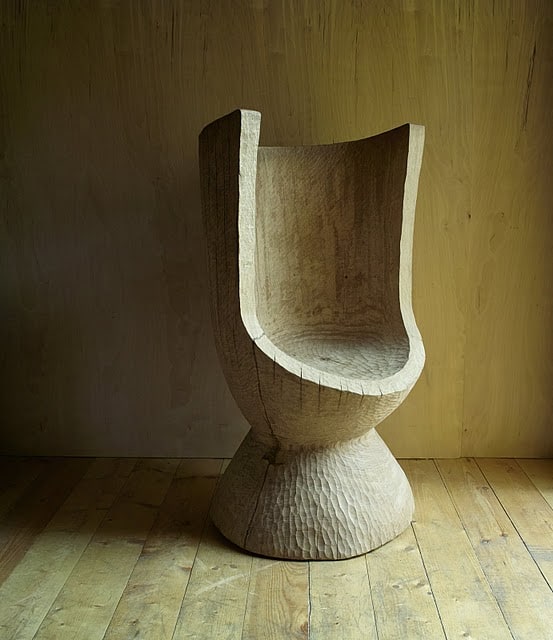 Sculptural dead wood furniture by Denis Milovanov