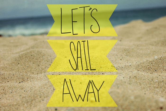 Let's Sail Away Print by Leah Flores