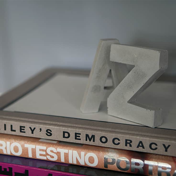 Ruth Adams The Design Sheppard Bookcase Concrete Bookends