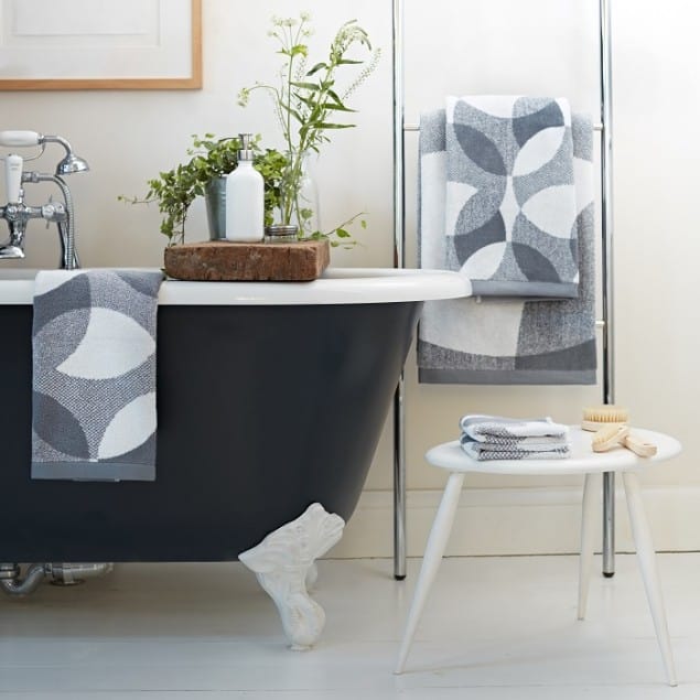 Leaf towels in granite by Lindsey Lang