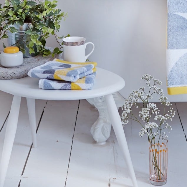 Scallop towels in Yellow by Lindsey Lang
