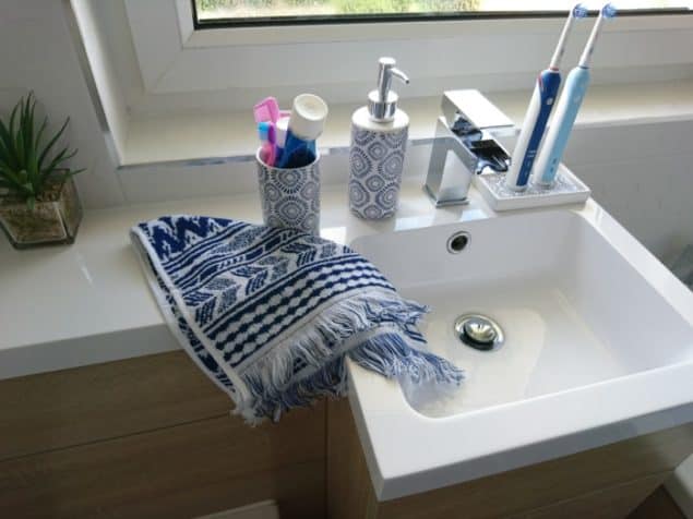 Small Bathroom refresh using Indigo Blue accessories from Sorema