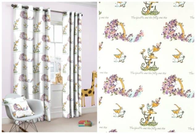 Roald Dahl Giraffe Pelly & Me Curtains from curtains.com