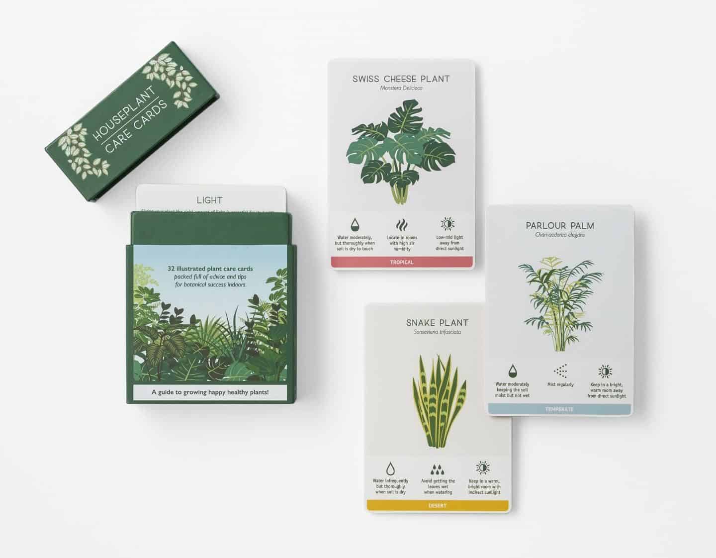 Gifts for plant lovers - these plant care cards from another studio offer tips and advice for caring for your plants