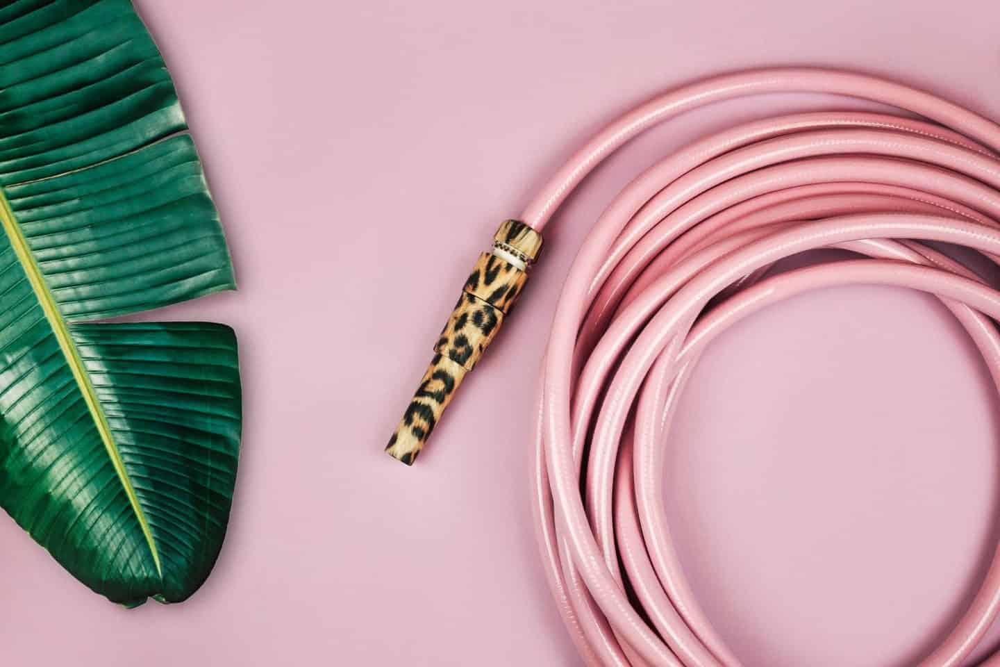 Garden Glory - Stylish garden equipment - pink garden hose with leopard print nozzle