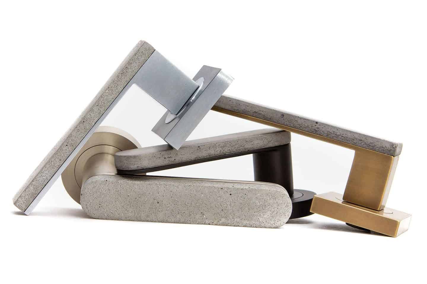 Bullet & Stone designer door handles made from metal and concrete