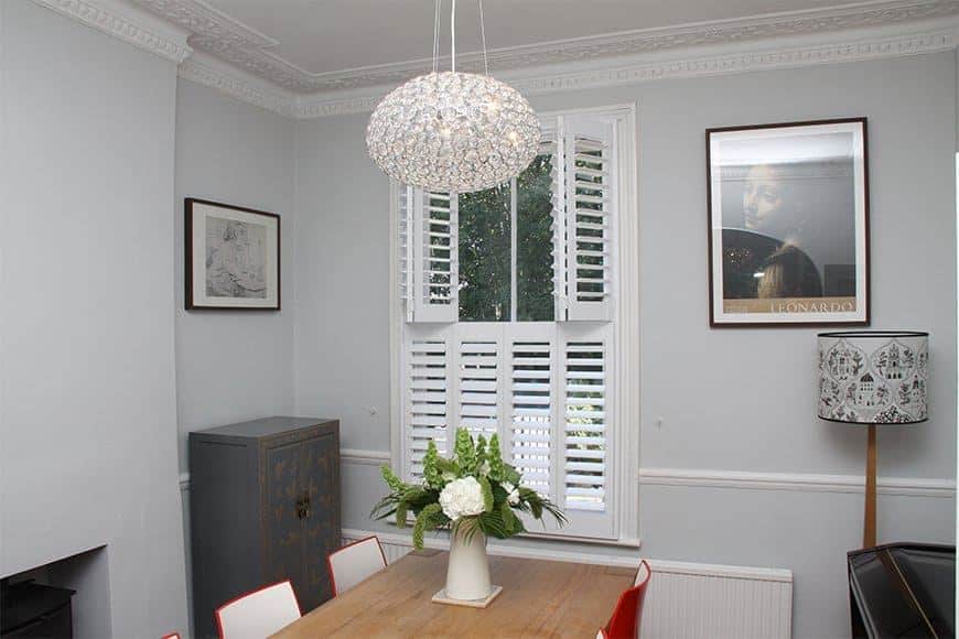 Diamond Shutters in a dining room - how to choose the right window shutters for your home