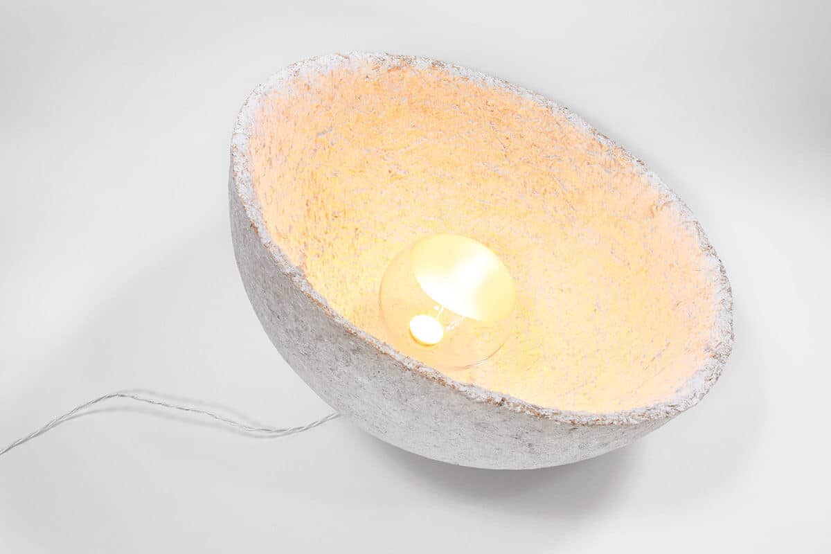 The mushrooms interior trend also features lighting made from mycelium