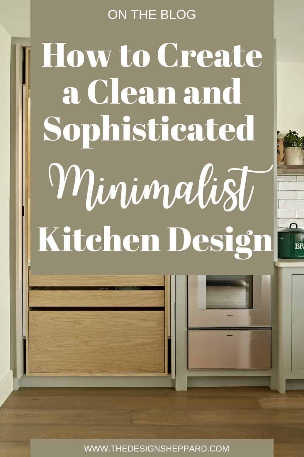 Minimalist kitchen design Pinterest pin